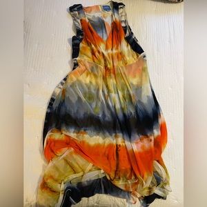 Simply Vera by Vera Wang XL Multi- Colored Polyester Flowing Dress